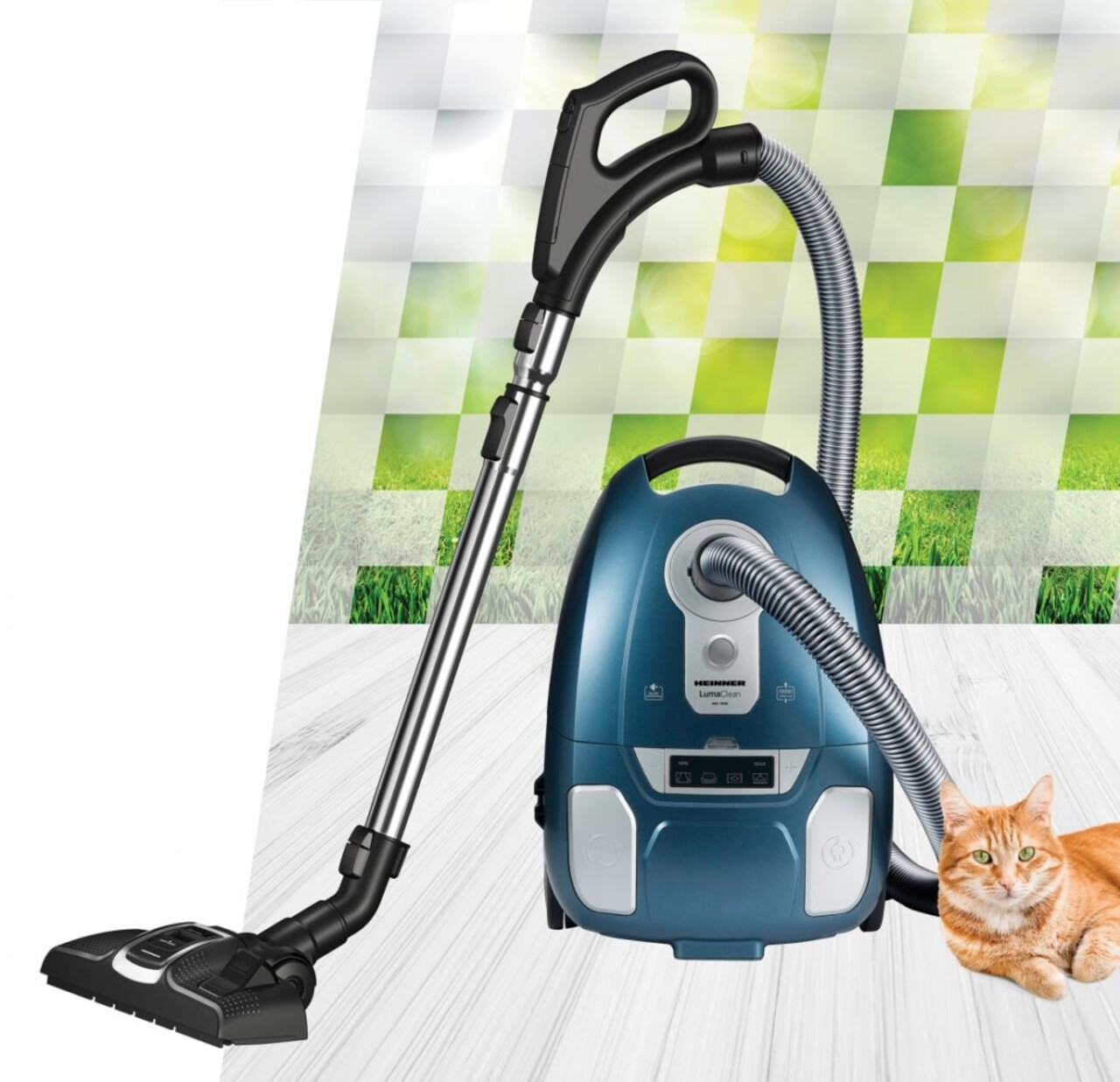 Aspirator cu sac Silent, Hepa 13 Lumaclean, Heinner, 180W, 3.5L, albastru - imagine 3